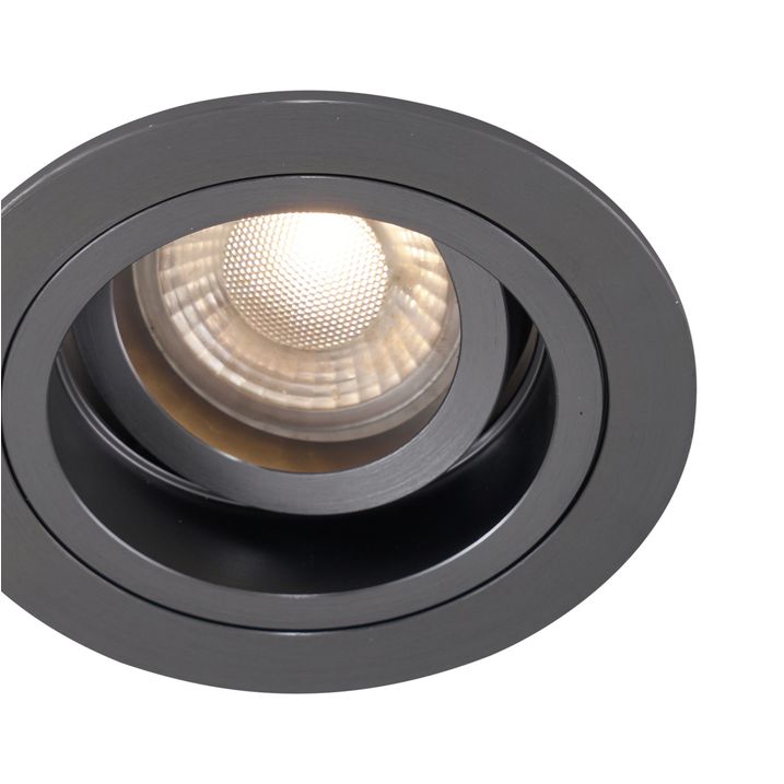 Moderno ugradno reflektorsko svetlo tamnosivo GU10 50mm okruglo pokretno - Čak
