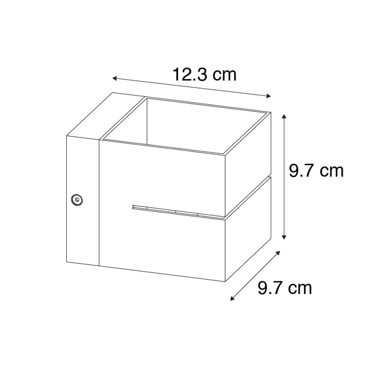 Sodobna stenska svetilka bela 9,7 cm - Transfer Groove