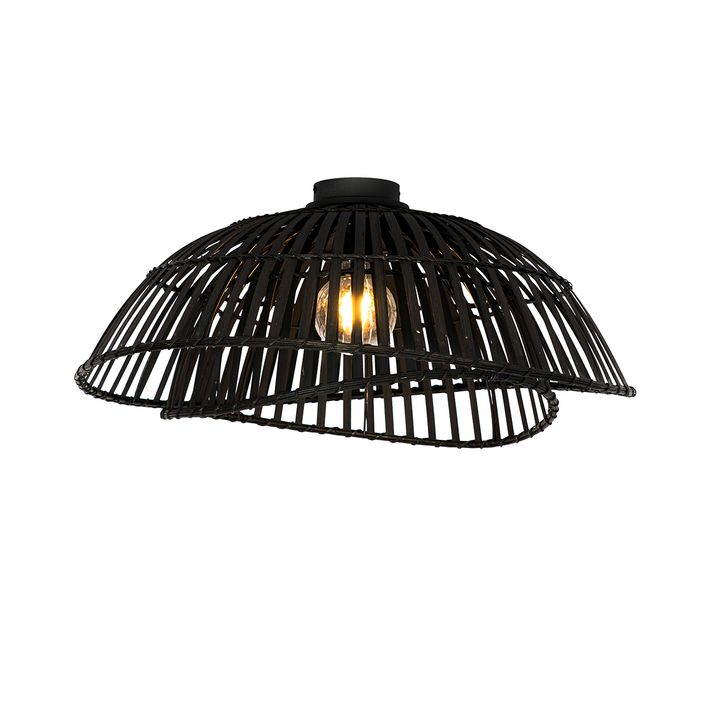 Plafoniera orientala din bambus negru 62 cm - Pua