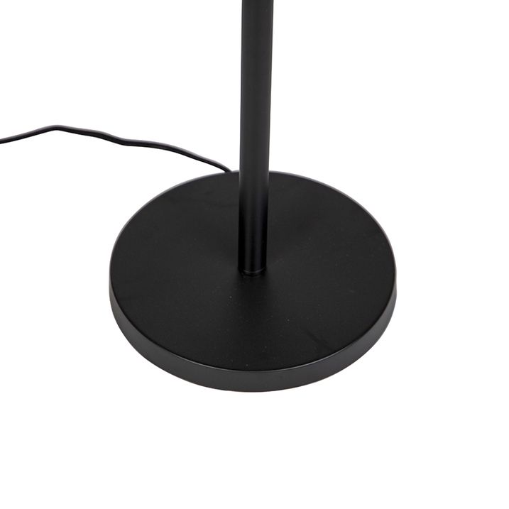 Modern állólámpa fekete bézs buklé árnyékolóval 40 cm - Simplo