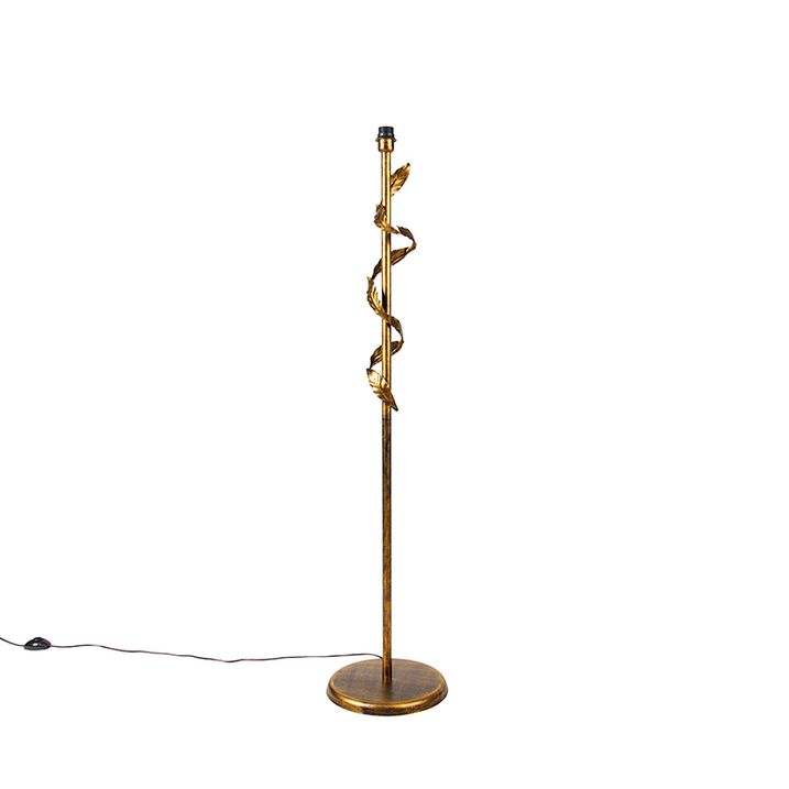 Candeeiro de pé vintage ouro antigo 29 cm sem abajur - Linden