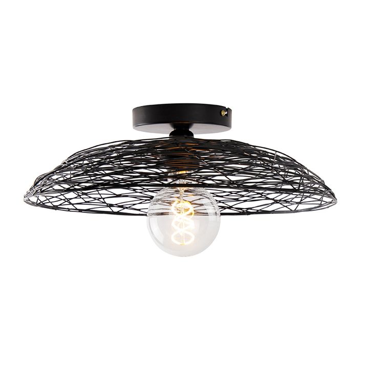 Orientální stropní svítidlo černé 40 cm - Glan