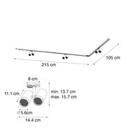 Modern-Track-Lighting-System-with-3-Spotlights-Black-1-Phase---Iconic-Scopio