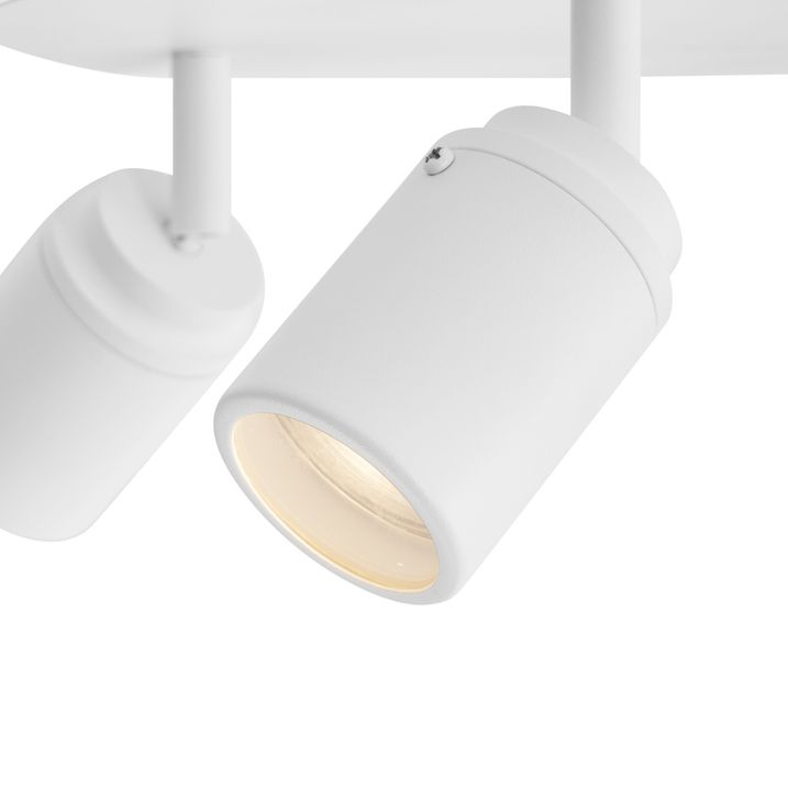 Modern badrumsspotlight vit 3-ljus IP44 - Ducha