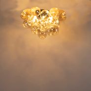 Smart-plafondlamp-zwart-met-amber-glas-6-lichts-incl.-Zigbee-G9---Uvas