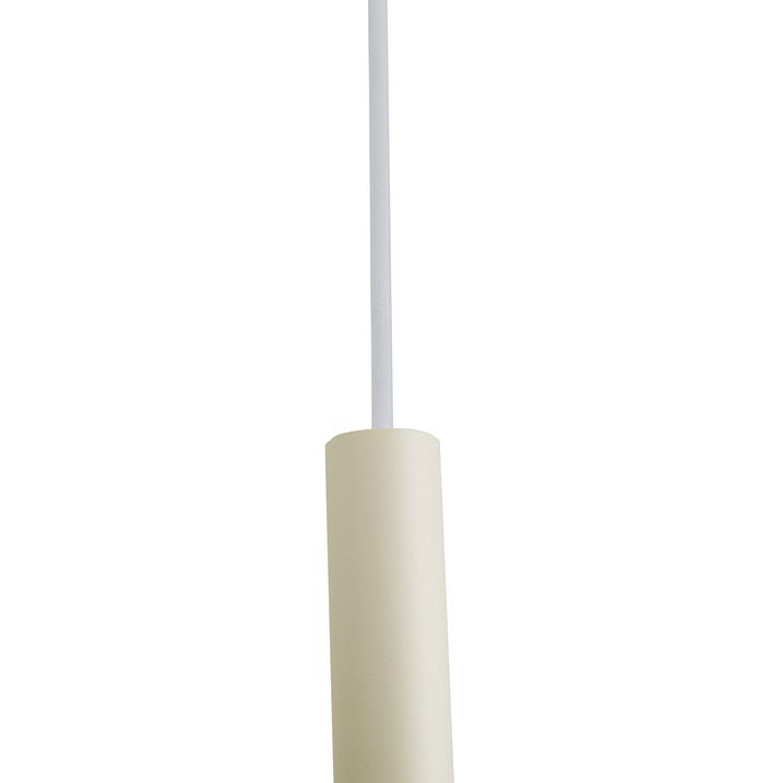 Modernes Schienensystem mit 3 Pendelleuchten Beige und Weiß 1-phasig - Slimline Keno