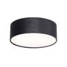 Moderne plafondlamp zwart 30 cm met gouden binnenkant - Drum