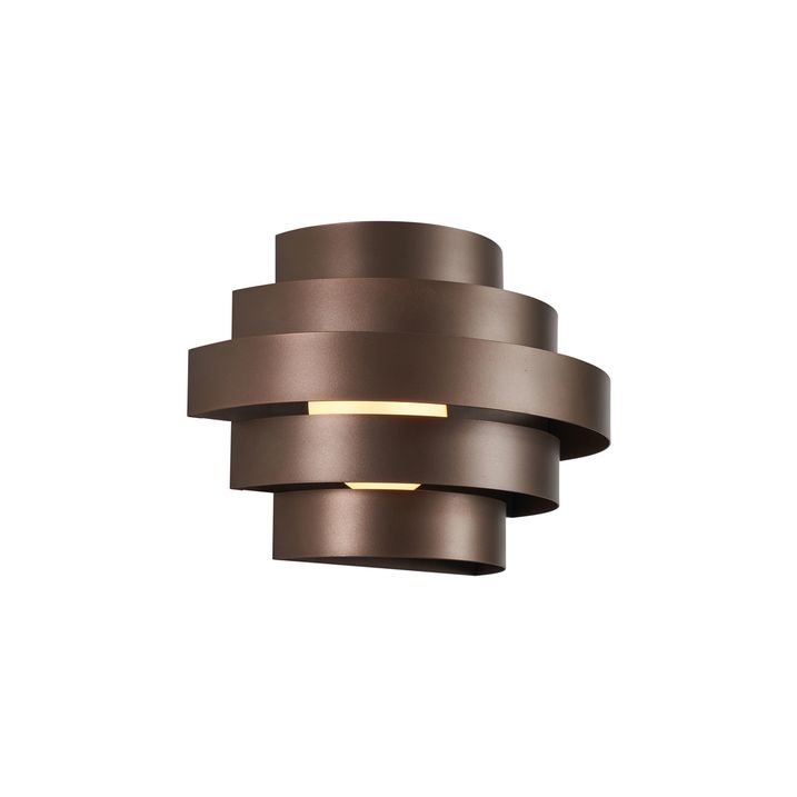 Applique murale moderne bronze avec LED à intensité variable en 3 étapes - Lines