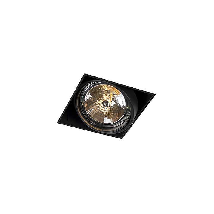 Set od 6 ugradnih reflektora crni AR111 nagibni i rotirajući bez okvira - Oneon
