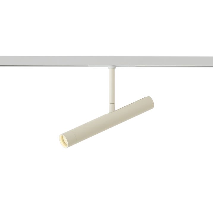 Spot modern bej cu alb pentru sistem de iluminat pe șină monofazat - Slimline Avery