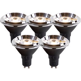 Set mit 5 GU10 dim to warm LED-Lampen AR70 6W 2000K-3000K