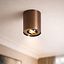 Moderner-Deckenstrahler-dunkelbronze-schwenk--und-drehbar---Rondoo-Up