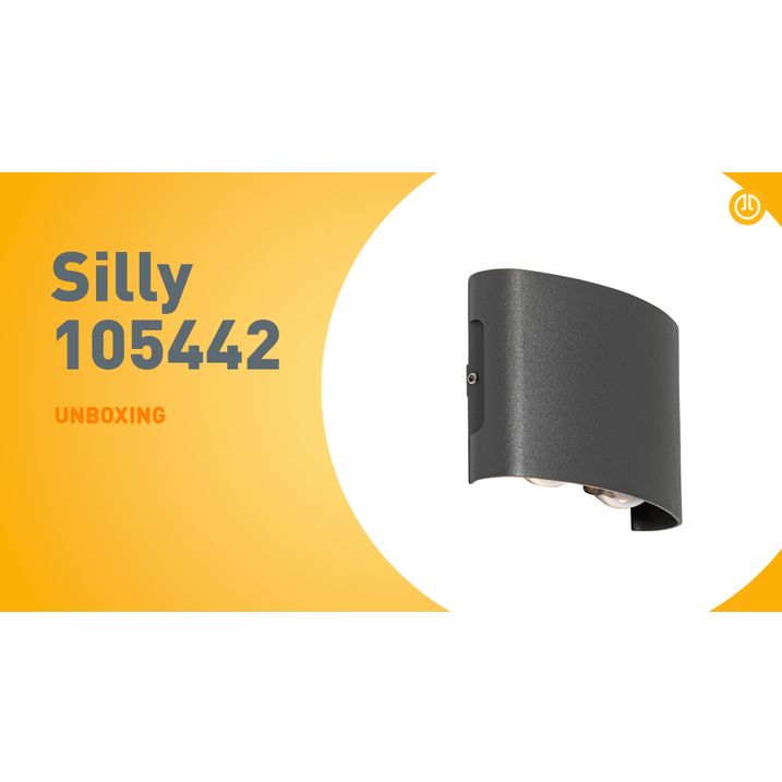 Zidna lampa za spoljašnju upotrebu tamno siva uključujući LED 4-svetla IP54 - Silly