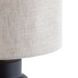 Designerska-lampa-stołowa-czarna-z-abażurem-z-tkaniny-w-kolorze-jasnoszarym-35-cm---Alisia