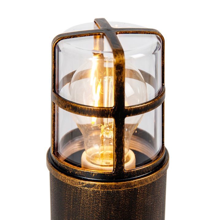 Vintage staande buitenlamp antiek goud IP54 50 cm - Kiki