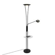 Grīdas-lampa-melna-ar-lasīšanas-roku,-ieskaitot-LED-un-USB-portu---Sevilla
