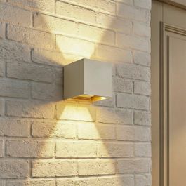 Modern utomhusvägglampa beige inkl. LED 2-ljus IP54 - Edwin