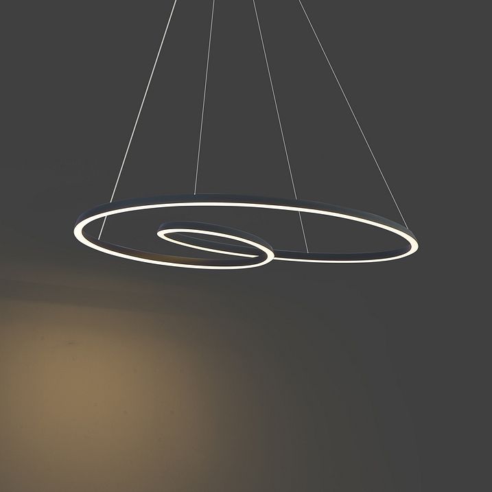 Skandinavska viseča svetilka črna 110 cm vklj. LED s 3-stopenjskim zatemnjevanjem - Circuit