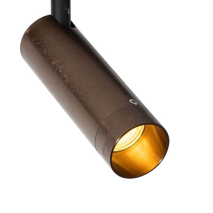 Faretto moderno bronzo scuro per sistema a binario monofase 35 mm - Iconic Jeana Luxe