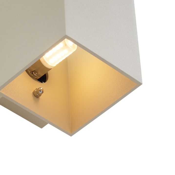 Moderna zidna lampa bež G9 kvadratna - Sola