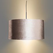 Hanglamp-zwart-met-velours-kap-taupe-50cm---Combi-1