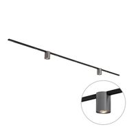 Moderni-šinski-sistem-crni-sa-2-reflektora-boje-metala-1-fazni---Iconic-Rondoo-Up
