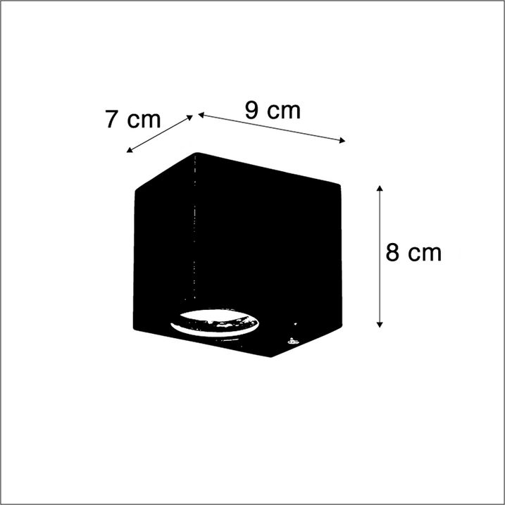 Set van 2 moderne wandlampen zwart IP44 - Baleno