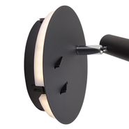 Lámpara-de-pared-moderna-negra-con-LED-y-USB-C---Croft