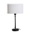 Tafellamp-zwart-met-ovale-linnen-kap-wit-35cm---Parte