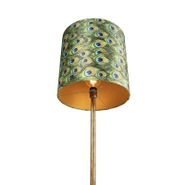 Lámpara-de-pie-vintage-dorada-con-pantalla-de-pavo-real-40-cm---Simplo