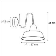 Set-mit-2-Wandleuchten-Rost-mit-goldener-Innenseite---Factory