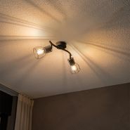 Candeeiro-de-teto-moderno-preto-2-luzes-ajustáveis---Botu