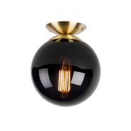 Art-deco-plafondlamp-messing-met-zwart-glas---Pallon