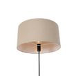 Floor-Lamp-Black-Adjustable-with-Light-Brown-Lampshade-50-cm---Parte