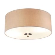 Plafonnier-rond-rustique-beige-30-cm---Drum