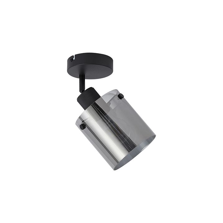 Design Väggspotlight Svart med Rökglas - Domo