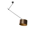 Ripatslamp-must-pronksist-sametvarjundiga-35cm---Blitz