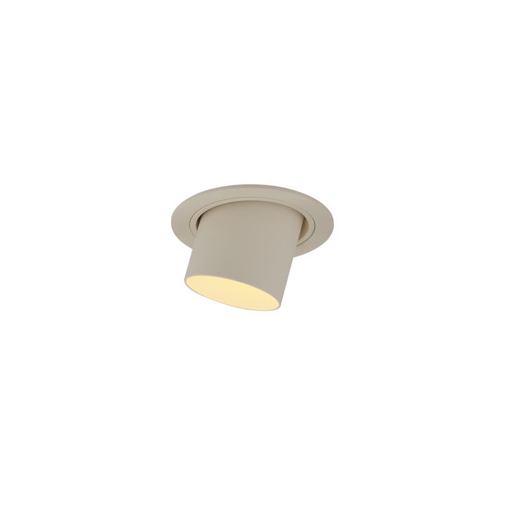 Set van 6 inbouwspots beige GU10 50mm rond draai- en kantelbaar - Installa
