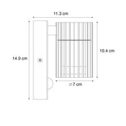 Design-utendørs-vegglampe-sort-med-bevegelsessensor-IP44---Boris