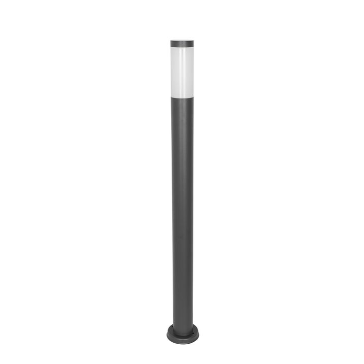 Moderne buitenlamp paal donkergrijs met opaal 110 cm IP44 - Rox