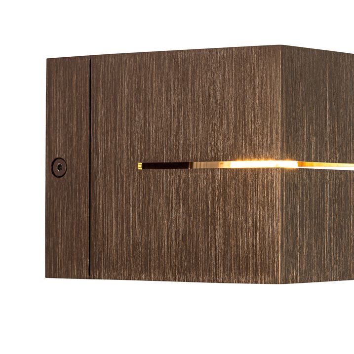 Lampă de perete inteligentă bronz închis 9,7 cm cu Wifi G9 - Transfer Groove