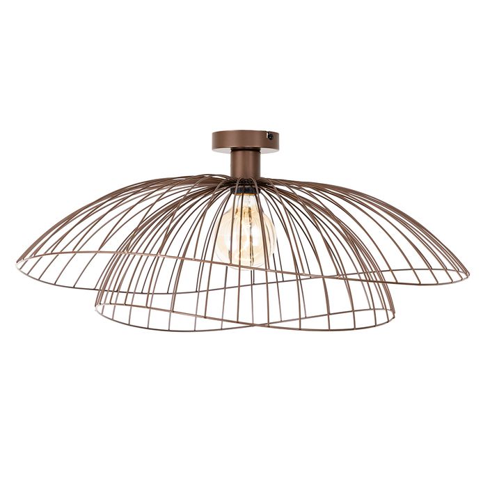 Smart Ceiling Lamp Bronze with Double Shade 45cm incl. WiFi G95 - Pua