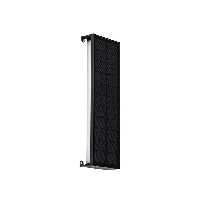 Spoljna zidna lampa crna 30 cm sa LED 4-stepeno zatamnjivanje sa solarnom energijom - Serena