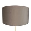 Japandi-lattiavalaisin-beige-taupenvärisellä-varjostimella-ja-kultaisella-sisäpinnalla-50-cm---Simplo