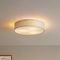 Moderna plafonska lampa bela sa somotskim abažurom 46cm 3-svetla - Luz