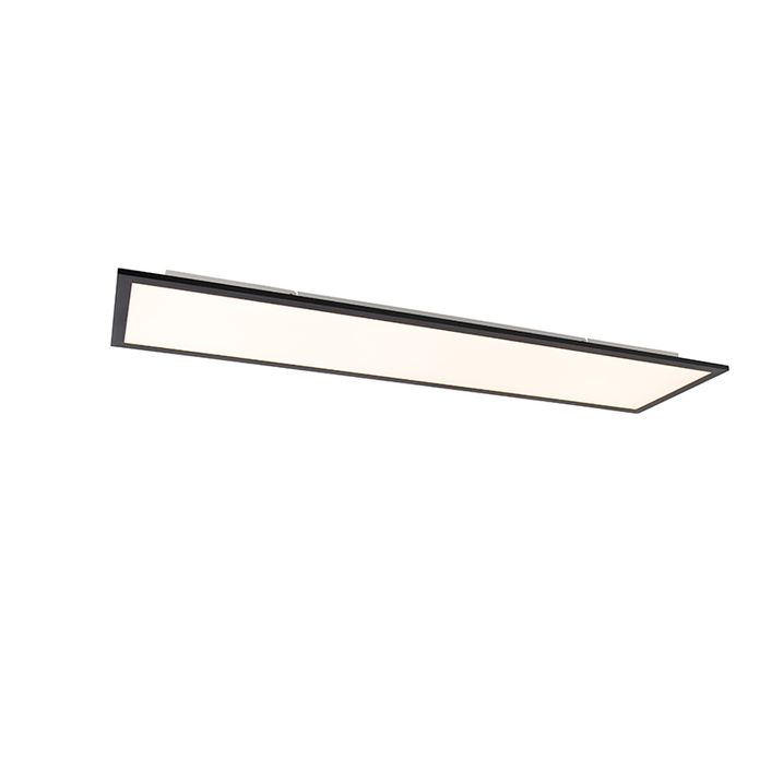 Modern LED paneel zwart 120 cm incl. LED dim to warm - Liv