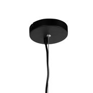 Lampadario-Art-Déco-nero-con-vetro-ambrato-8-luci---Uvas