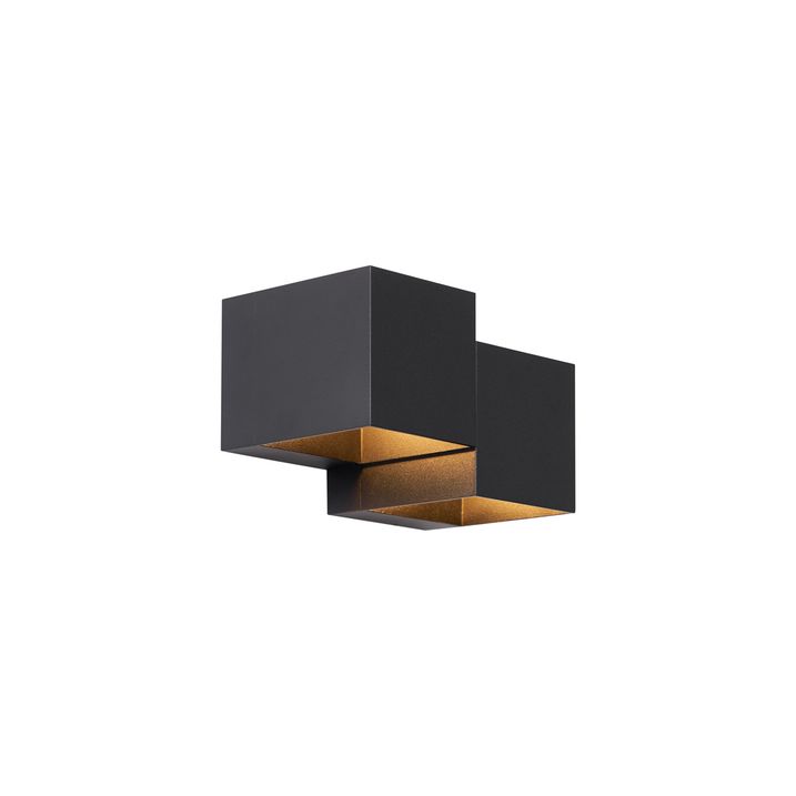 Moderne wandlamp zwart 2-lichts - Transfer Double