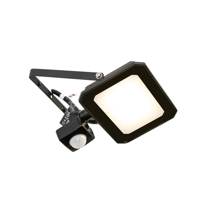Schwarzer Heizkörper inkl. LED 30W IP65 mit Bewegungssensor - Levana