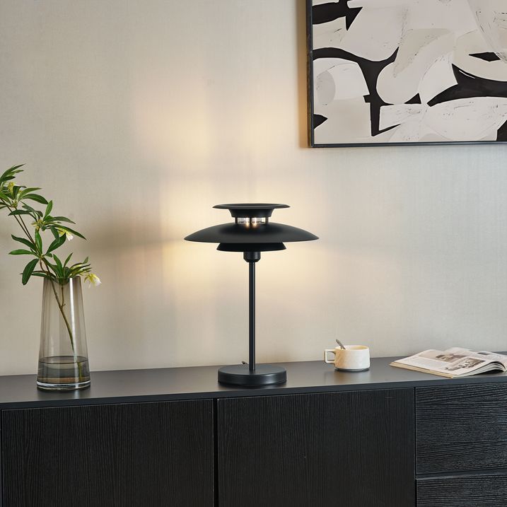 Lampe de table rétro en acier noir 45cm - Pauly